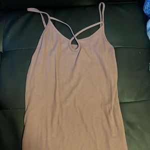 Cross over chest tank top